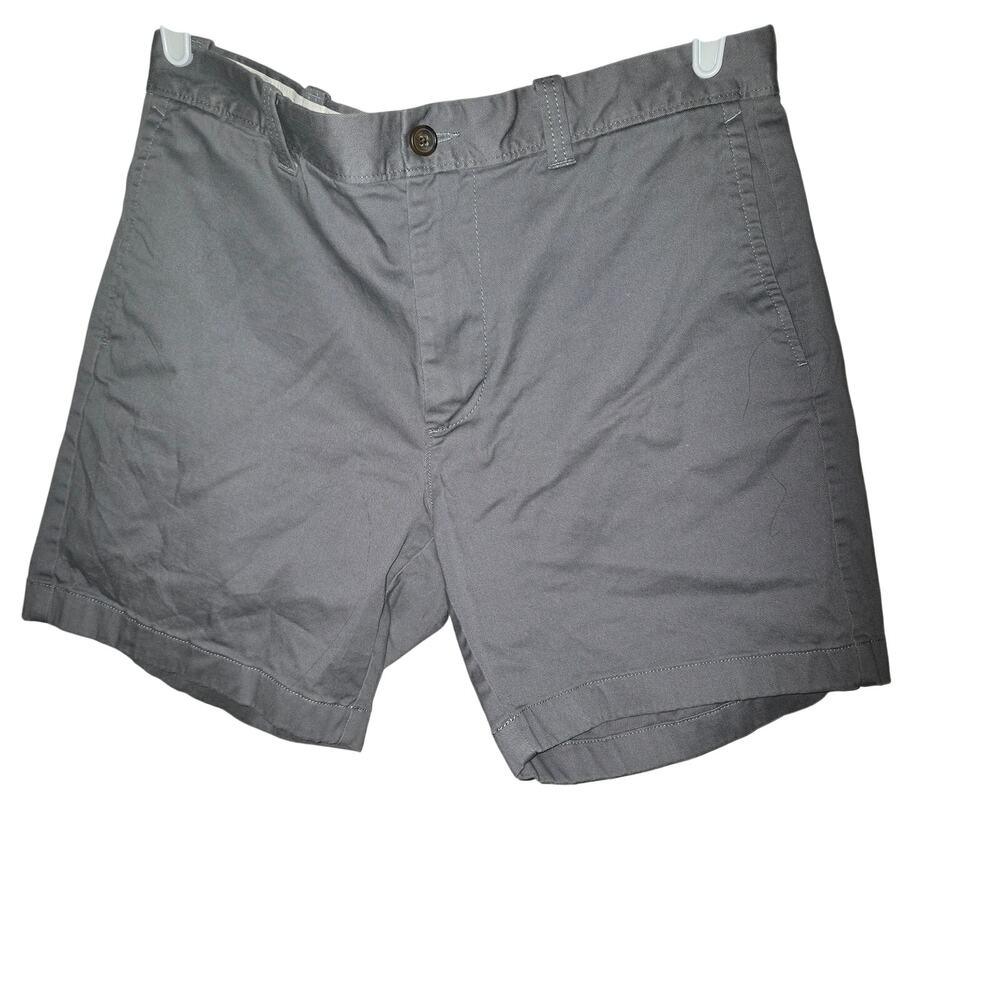 J.Crew 7 Inch Inseam Chino Shorts 34 Gray Classic